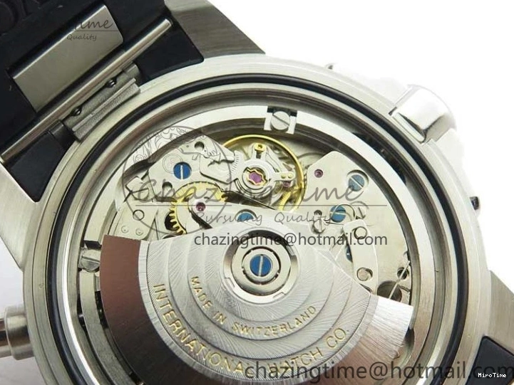 MIROTIME 0111 Aquatimer Chrono IW376803 V6F 1:1 Best Edition Blue Dial on Ruber Strap A Neat 7083